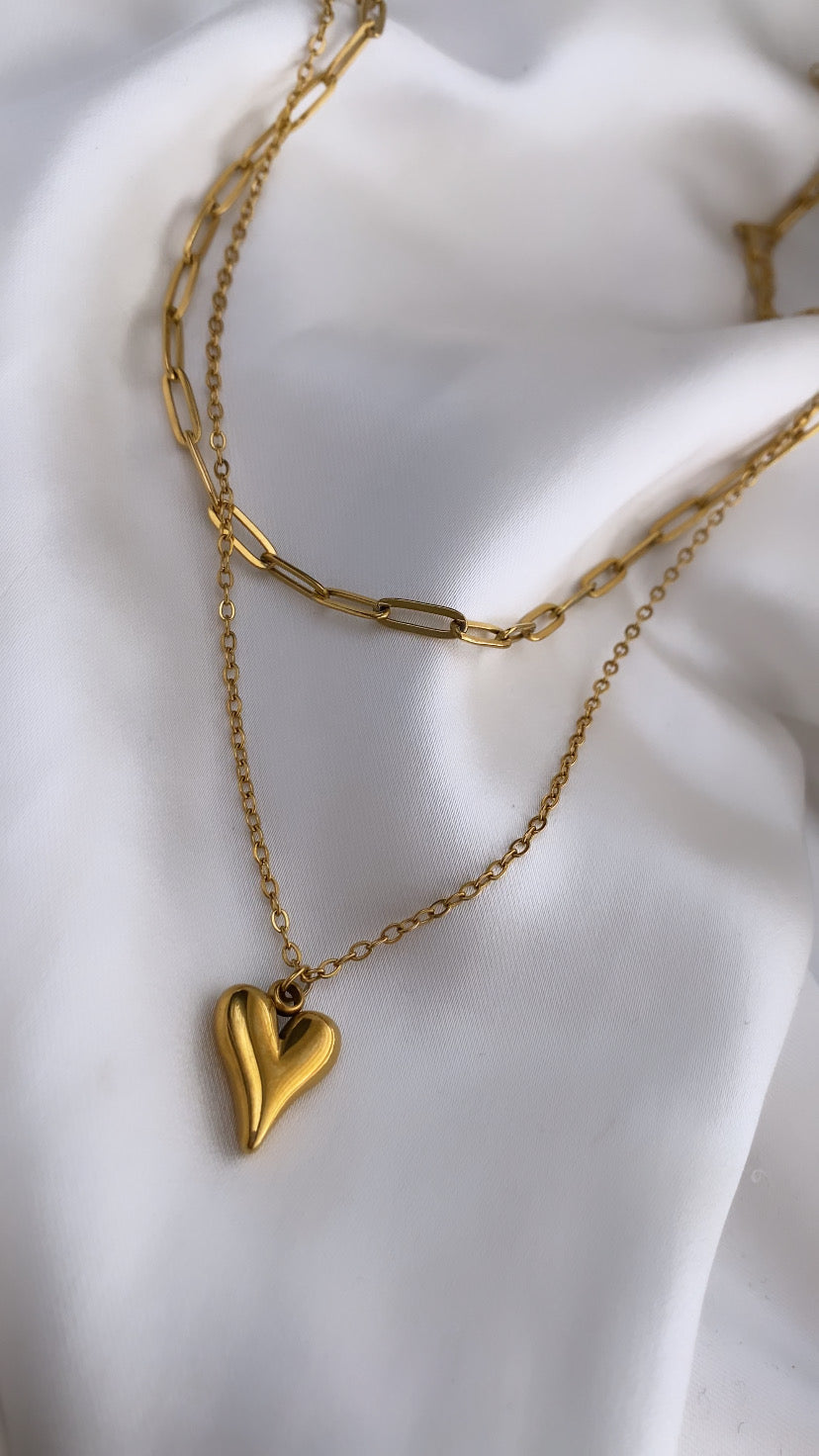 The Layered Heart Necklace
